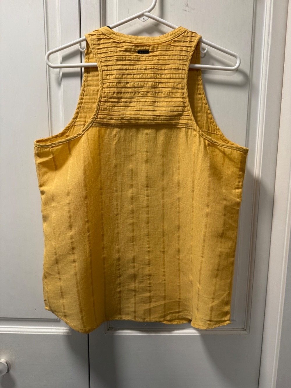 prAna Nieves Tank NWT Size Small Organic Cotton Sleeveless Top Yellow - Picture 2 of 7